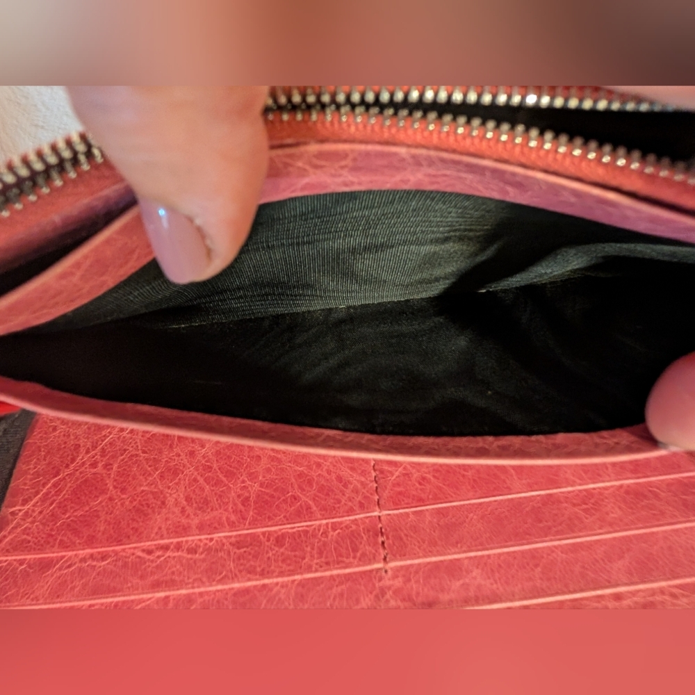 Balenciaga Pink Leather Women's Wallet As Is - Picture 10 of 13